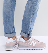 New Balance - 574 - Sneakers rosa in pelle scamosciata - Rosa