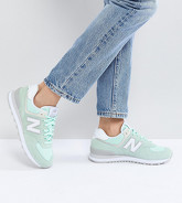 New Balance - 574 - Sneakers scamosciate menta - Verde