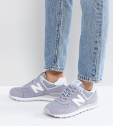 New Balance - 574 - Sneakers lilla in pelle scamosciata - Viola