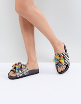 ASOS - FLOSS - Slider con pompon - Multicolore