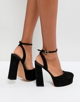 ASOS - PARACHUTE - Scarpe con tacco e plateau - Nero