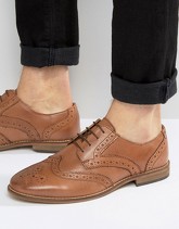 ASOS - Scarpe brogue in pelle color cuoio - Cuoio