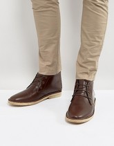 ASOS - Desert boots in pelle marrone traforata - Marrone