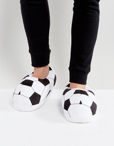 ASOS - Pantofole a forma di pallone da calcio nere e bianche - Multicolore