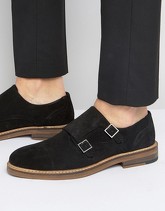 ASOS - Scarpe con fibbia nero scamosciato con suola naturale - Nero