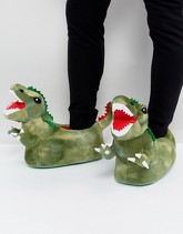 ASOS - Pantofole verdi con dinosauro - Verde