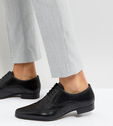 ASOS - Scarpe brogue Oxford a pianta larga in pelle nera - Nero