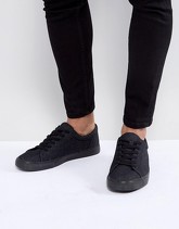 ASOS - Scarpe da ginnastica stringate denim scuro - Nero