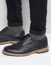 Frank Wright - Milled - Scarpe brogue nere di pelle - Nero