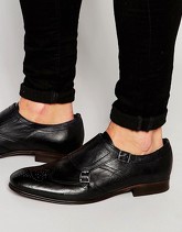 H By Hudson - Castleton - Scarpe con fibbie in pelle - Nero