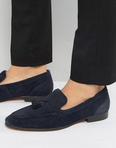 Kurt Geiger London - Coleman - Mocassini scamosciati con nappine - Navy