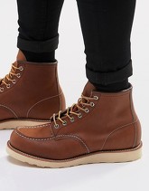 Red Wing - Stivali in pelle con bordo effetto coccodrillo da 6 - Marrone