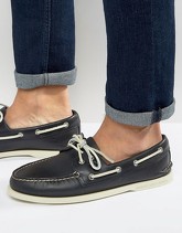 Sperry - Topsider - Scarpe da barca in pelle blu navy - Navy