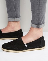 Toms - Alpargata - Espadrillas scamosciate - Nero