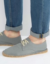 ASOS - Espadrillas derby grigie di tela - Grigio