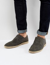 ASOS - Scarpe derby scamosciate grigie stile brogue - Grigio