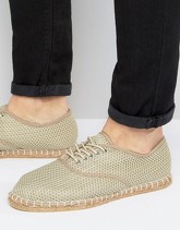 ASOS - Espadrillas Oxford a rete grigio pietra - Pietra