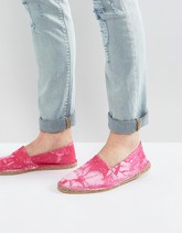 ASOS - Espadrillas di tela rosa tie-dye - Rosa