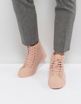 ASOS - Scarpe da ginnastica alte rosa a blocchi di colore - Rosa