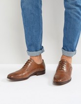 ASOS - Scarpe brogue in pelle cuoio con punta - Cuoio