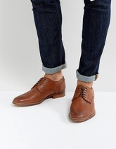 ASOS - Scarpe derby color cuoio in pelle goffrata - Cuoio