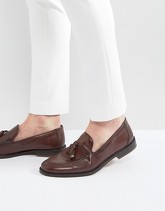 ASOS - Mocassini bordeaux con ciondoli - Rosso