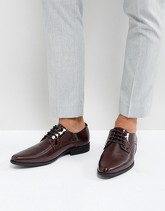 ASOS - Scarpe derby in vernice bordeaux con pannelli - Rosso