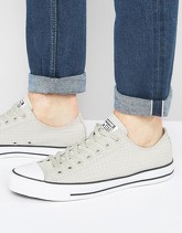 Converse - All Star Chuck Taylor 155443C - Scarpe da ginnastica alte di tela traforate grigie - Marrone