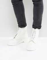 Dr Martens - 1460 Mono - Anfibi con 8 paia di occhielli - Bianco