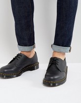 Dr Martens Made In England - 1461 - Scarpe in pelle zigrinata - Nero