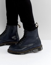 Dr Martens - 1460 - Anfibi con 8 paia di occhielli e motivo in rilievo - Navy