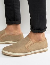 Frank Wright - Scarpe senza lacci stile espadrillas beige scamosciato - Beige