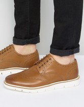 Frank Wright - Scarpe brogue in pelle color cuoio - Cuoio