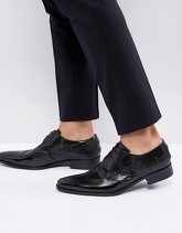 Jeffery West - Yardbird - Scarpe brogue stringate nere - Nero