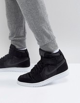 Nike Air Jordan 1 - Scarpe da ginnastica alte rétro con fascia nere 342132-004 - Nero