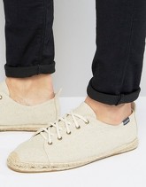 Soludos - Espadrillas stringate di tela - Beige