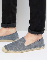 Soludos - Espadrillas in lino chambray - Blu