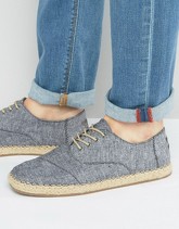 TOMS - Camino - Espadrillas stringate in chambray - Grigio