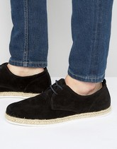 Zign - Scarpe scamosciate stringate stile espadrillas - Nero