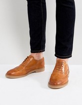 ASOS - Scarpe brogue in pelle color cuoio - Cuoio