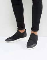 ASOS - Scarpe da ginnastica nere con elastico incrociato - Nero