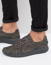 ASOS - Scarpe da ginnastica mimetiche con intreccio - Verde