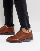 ASOS - Scarpe brogue di pelle cuoio con suola scanalata - Cuoio