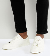 ASOS DESIGN - Scarpe in pelle vegan bianche a pianta larga - Bianco