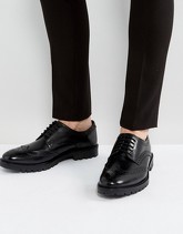 Base London - Trench - Scarpe brogue in pelle nera - Nero