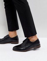 Burton Menswear - Scarpe brogue nere in pelle - Nero