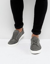 New Look - Scarpe da ginnastica grigie stringate di tela - Grigio