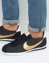 Nike - Cortez 807472-002 - Scarpe da ginnastica in nylon nere - Nero