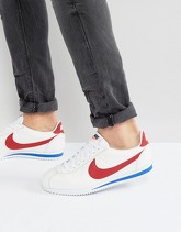 Nike Cortez - Scarpe da ginnastica premium di pelle bianche 902801-100 - Bianco