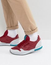 Reebok Classic - Scarpe da ginnastica in pelle grigie - Rosso